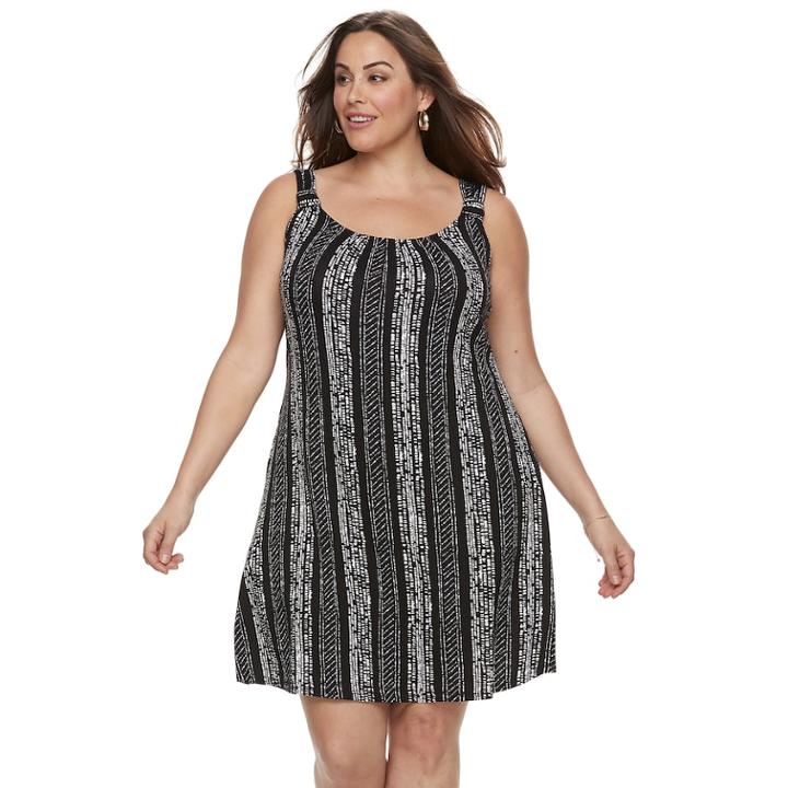 Plus Size Apt. 9&reg; Knot A-line Dress, Women's, Size: 3xl, Brown Over