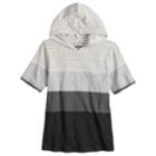 Boys 8-20 Urban Pipeline&reg; Striped Hooded Tee, Size: Xl, Black