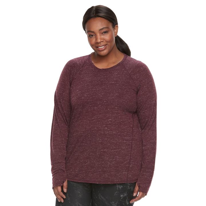 Plus Size Tek Gear&reg; Core Tee, Women's, Size: 1xl, Drk Purple