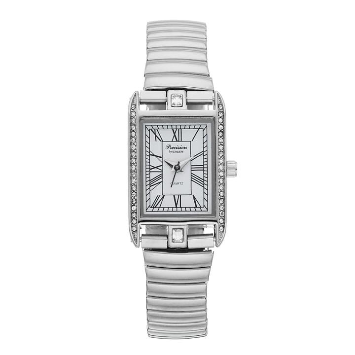 Precision By Gruen Women's Crystal Accent Expansion Watch, Size: Medium, Grey