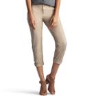 Women's Lee Essential Chino Capris, Size: 4 - Regular, Lt Brown