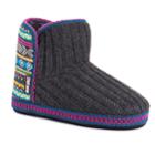 Women's Muk Luks Leigh Bootie Slippers, Size: Small, Dark Grey