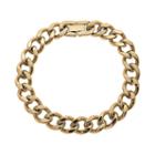 Lynx Yellow Ion-plated Stainless Steel Curb Chain Bracelet - 9-in, Men's, Size: 9