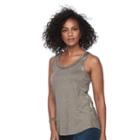Women's Apt. 9&reg; Foil Graphic Tank, Size: Xs, Dark Beige