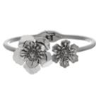 Simply Vera Vera Wang Two Tone Flower Hinged Cuff Bracelet, Women's, Multicolor