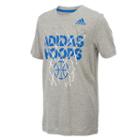 Boys 8-20 Adidas Hoops Tee, Size: Medium, Grey