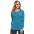 Women's Apt. 9&reg; Essential Crewneck Tee, Size: Xs, Med Blue