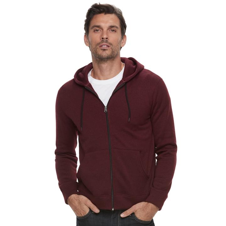 Men's Sonoma Goods For Life&trade; Classic-fit Fleece Hoodie, Size: Xl, Dark Brown