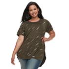 Plus Size Apt. 9&reg; Tunic Tee, Women's, Size: 3xl, Dark Green