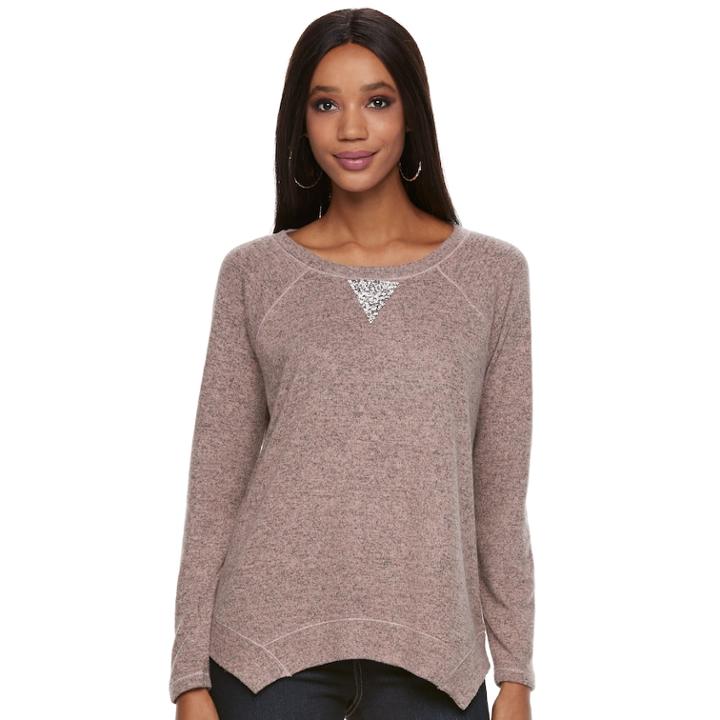 Women's Juicy Couture Embellished Sweatshirt, Size: Xl, Brt Pink