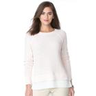 Women's Chaps Linen Blend Crewneck Sweater, Size: Large, Pink Other