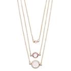 Lc Lauren Conrad Layered Pink Stone Necklace, Women's