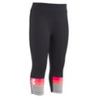 Girls 4-6x Under Armour Colorblock Performance Capris, Size: 4, Black