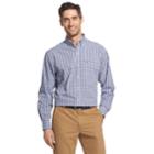 Men's Izod Premium Essentials Classic-fit Plaid Stretch Button-down Shirt, Size: Large, Drk Purple