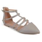 Journee Collection Dorsy Women's Pointed-toe Flats, Girl's, Size: Medium (11), Grey