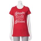 Juniors' Dc Comics Wonder Woman Large Logo Graphic Tee, Girl's, Size: Xl, Red