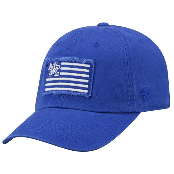 Adult Top Of The World Kentucky Wildcats Flag Adjustable Cap, Men's, Med Blue