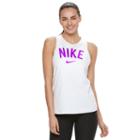 Women's Nike Dri-fit Graphic Tank Top, Size: Large, Natural