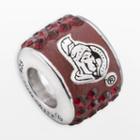 Logoart Ottawa Senators Sterling Silver Crystal Logo Bead - Made With Swarovski Crystals, Women's, Red