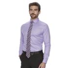 Men's Marc Anthony Textured Slim-fit No-iron Dress Shirt, Size: 17.5-32/33, Med Purple