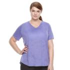 Tek Gear, Plus Size &reg; Burnout Tee, Women's, Size: 3xl, Med Purple