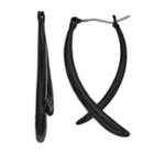 Simply Vera Vera Wang Black X Hoop Earrings, Women's