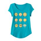 Girls 7-16 So&reg; Curved-hem Graphic Tee, Girl's, Size: 12, Turquoise/blue (turq/aqua)