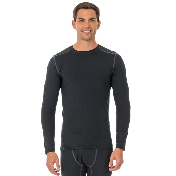 Men's Fruit Of The Loom Signature Performance L2 Thermal Base Layer Tee, Size: Medium, Black