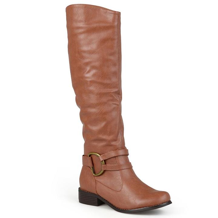 Journee Collection Charming Women's Tall Boots, Girl's, Size: Medium (7), Beig/green (beig/khaki)