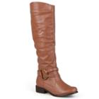 Journee Collection Charming Women's Tall Boots, Girl's, Size: Medium (7), Beig/green (beig/khaki)