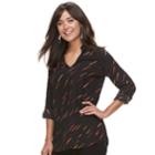 Women's Apt. 9&reg; High-low Hem Popover Tunic, Size: Xxl, Black