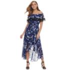Women's Jennifer Lopez Off-the-shoulder Maxi Dress, Size: Xxl, Blue
