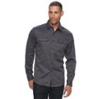 Men's Apt. 9&reg; Flex Stretch Woven Button-down Shirt, Size: Large, Black