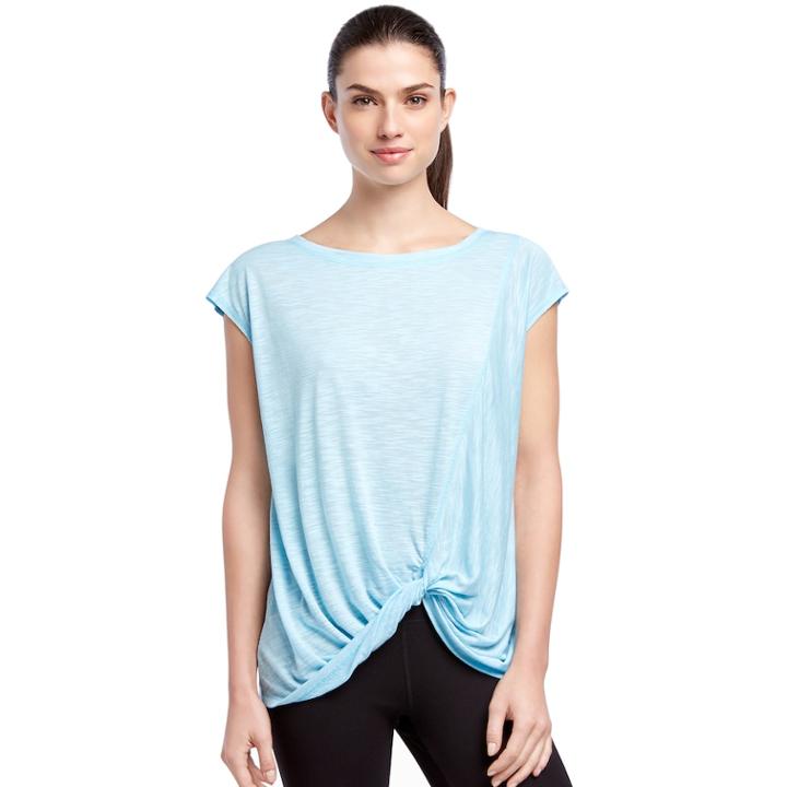 Women's Jockey Sport Nova Knotted Tee, Size: Small, Blue (navy)
