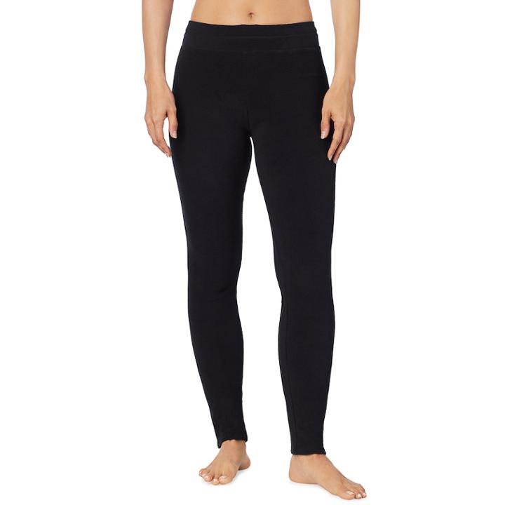 Plus Size Cuddl Duds Stretch Fleece Leggings, Women's, Size: 1xl, Black