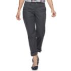 Women's Croft & Barrow&reg; Convertible Twill Pants, Size: 18, Grey (charcoal)