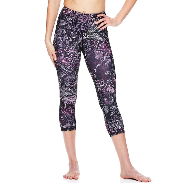 Women's Gaiam Om High-rise Capri Yoga Leggings, Size: Xs, Oxford