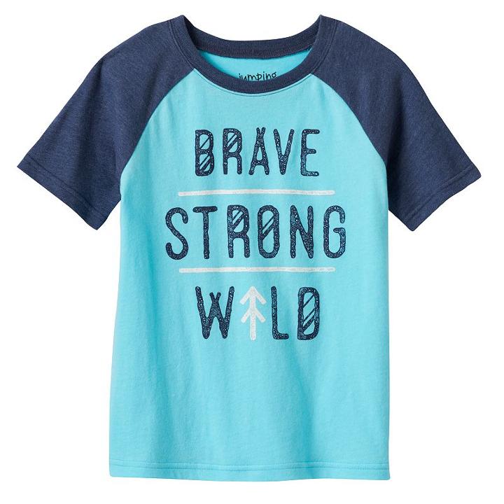 Boys 4-10 Jumping Beans&reg; Raglan Heathered Tee, Boy's, Size: 7, Turquoise/blue (turq/aqua)