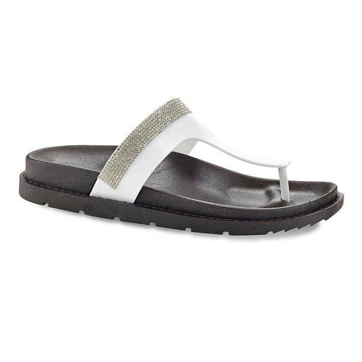 Henry Ferrera Berk Women's Thong Sandals, Size: 6, White