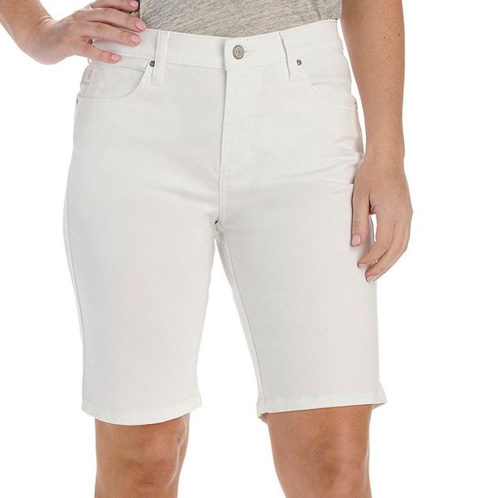 Women's Lee Kathy Relaxed Bermuda Jean Shorts, Size: 18 Avg/reg, White