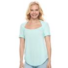 Juniors' So&reg; Open Back Tee, Teens, Size: Xs, Turquoise/blue (turq/aqua)