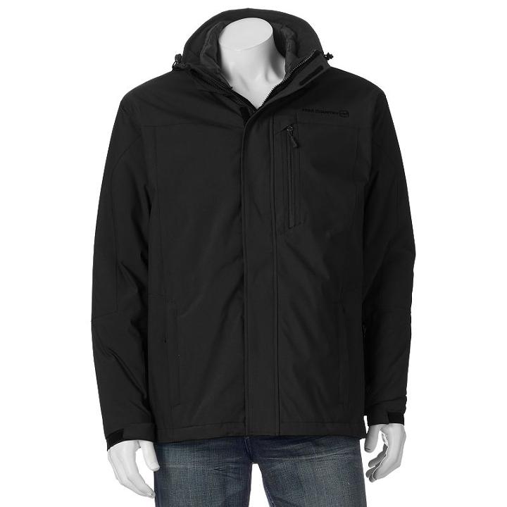 Men's Free Country 3-in-1 Systems Jacket, Size: Medium, Black