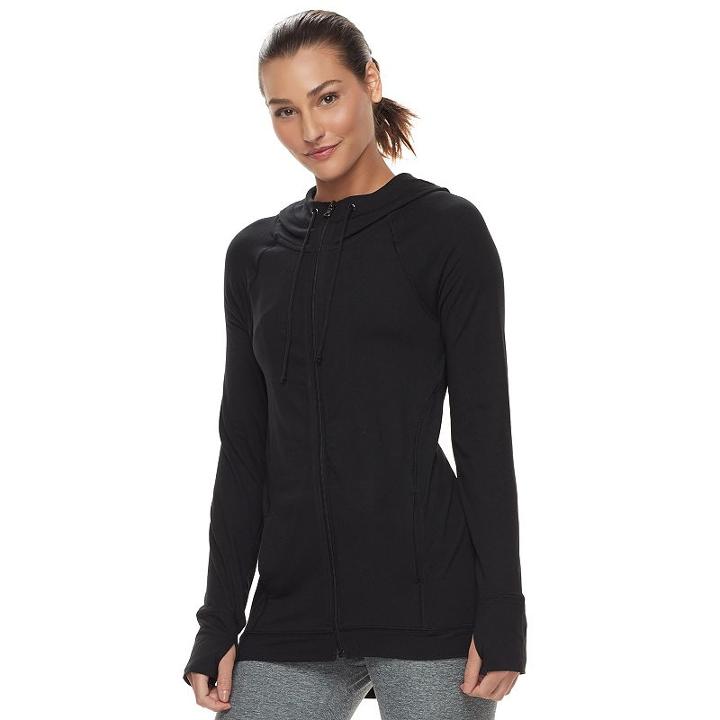 Women's Tek Gear&reg; Jersey Jacket, Size: Xs, Black