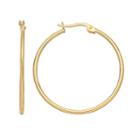 14k Gold Plated Hoop Earrings, Women's, Yellow