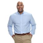Big & Tall Izod Premium Essentials Classic-fit Button-down Shirt, Men's, Size: 3xl Tall, Med Blue
