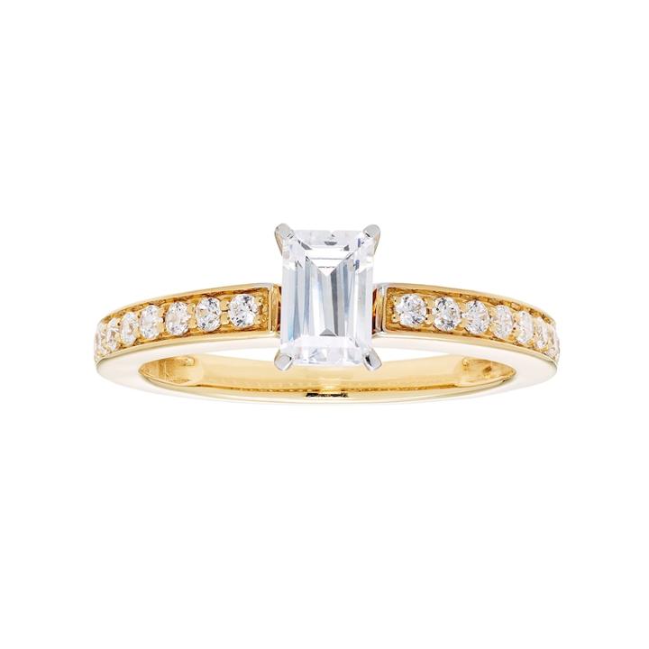 14k Gold 3/4 Carat T.w. Igl Certified Diamond Emerald Cut Engagement Ring, Women's, Size: 7.50, White