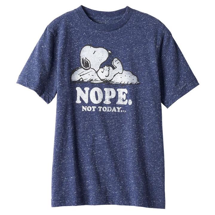 Boys 8-20 Peanuts Nope. Not Today. Tee, Boy's, Size: Small, Blue Other