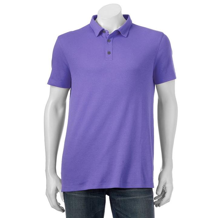 Big & Tall Apt. 9&reg; Solid Modern-fit Polo, Men's, Size: Xl Tall, Dark Blue