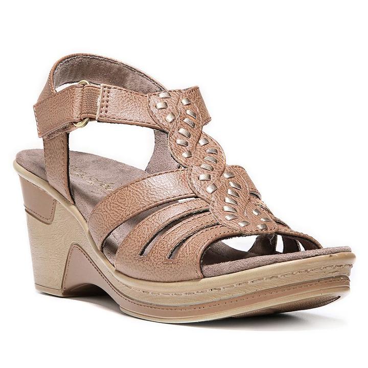 Naturalsoul By Naturalizer Riddick Women's Wedge Sandals, Size: Medium (9.5), Brown Over