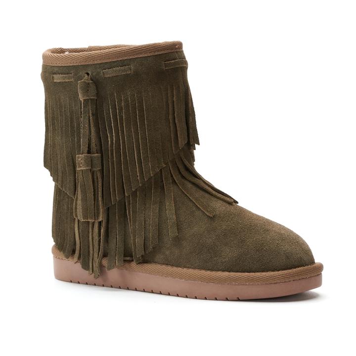 Koolaburra By Ugg Cable Girls' Short Winter Boots, Size: 5, Brown Oth